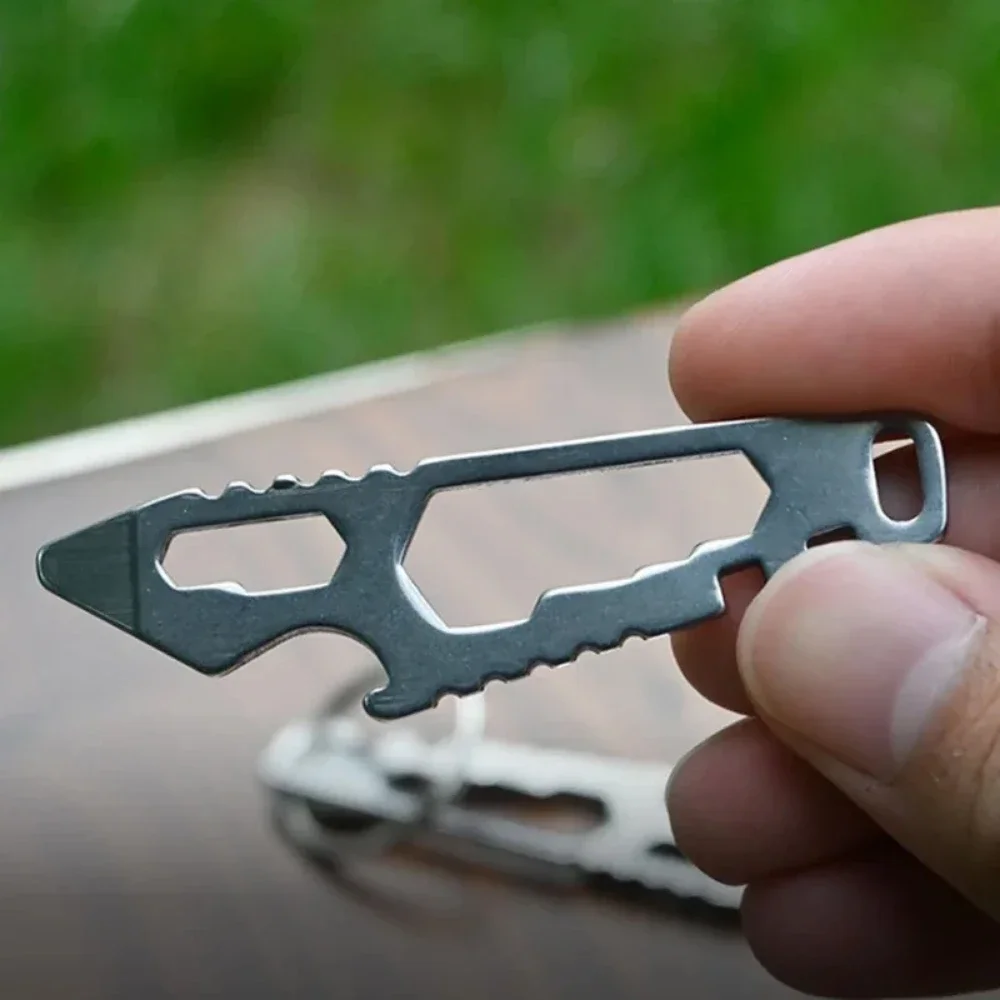 Nova Ferramenta Multifuncional Mini em Aço Inoxidável, Chave Hexagonal EDC, Abridor de Garrafas, Ferramenta Portátil para Reparos em Bicicletas ao Ar Livre