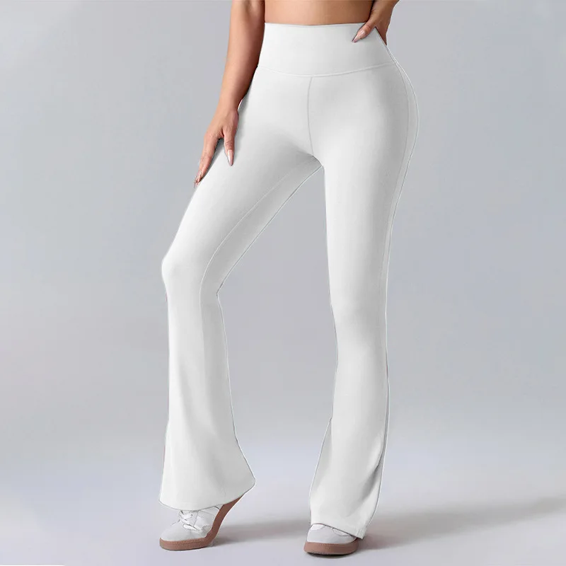 กางเกงเลกกิ้งทรงบานแบบใหม่สำหรับผู้หญิง กางเกงโยคะ กางเกงออกกำลังกาย กางเกงรัดรูปทรงบาน กางเกงลำลองทรงขากว้างสำหรับผู้หญิง สไตล์สตรีทแวร์