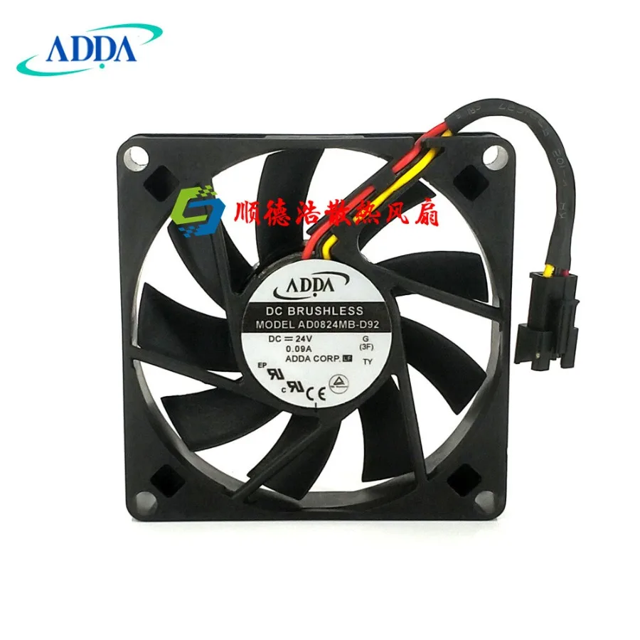 1pcs for ADDA AD0824MB-D92 8cm DC24V 0.09A 3-wire cooling fan