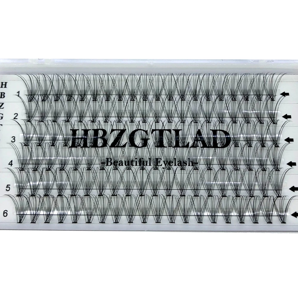 HBZGTLAD 120 Bundles Mink Eyelash Extension Natural 3D Russian Volume Faux Eyelashes Individual 20D Cluster Lashes Makeup Cilia