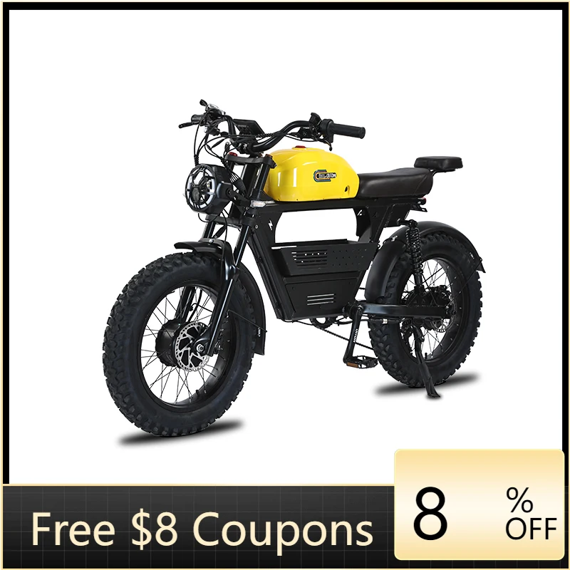 

STLF Akez 20 Inch High Power 48v 2000w Dual Motor Ebike Long Range Adults E Fast Fat Tire Bike Electric Sport Mountain Dirt Bicy