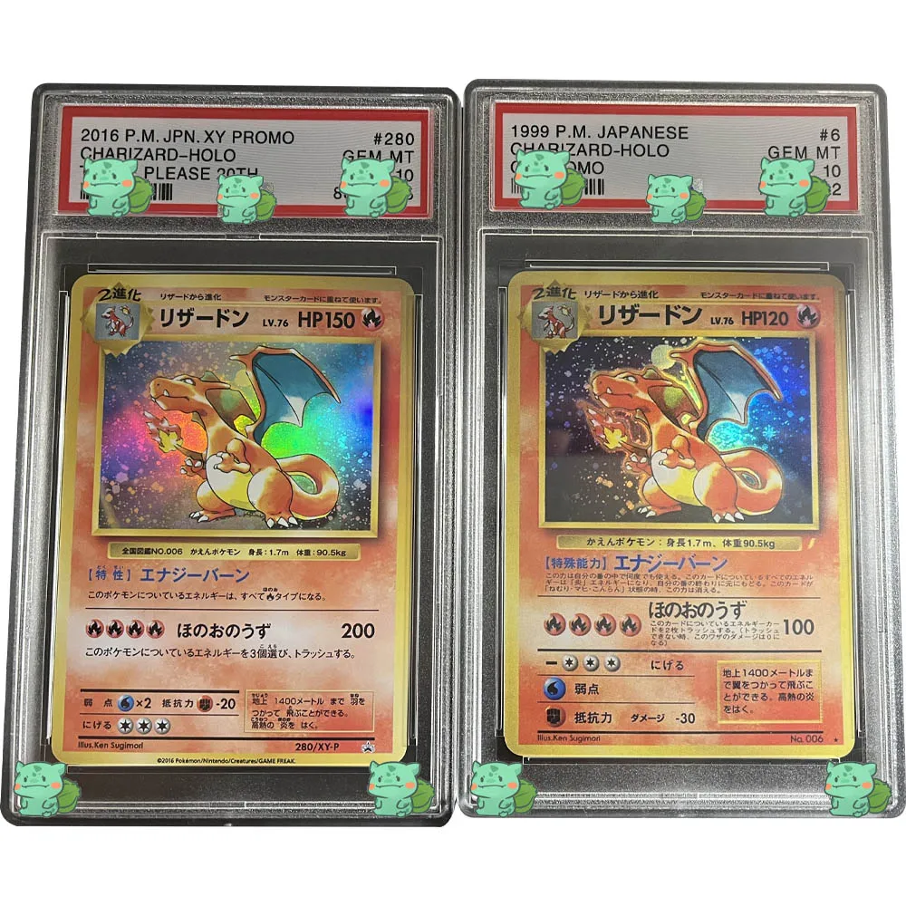 

DIY 10 Points Grade Collection Card 2016 P.M.JPN.XY PROMO CHARIZARD-HOLO TRADE PLEASE 20TH PTCG Card Holographic Label Gifts Toy