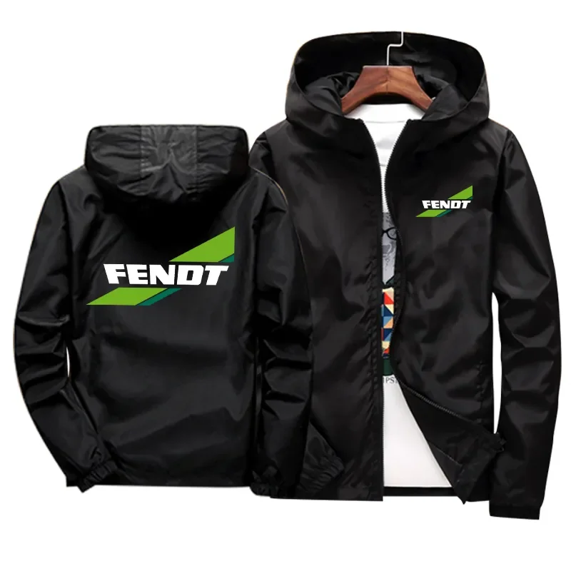 

2023 Motorcycle Jacket Windproof for FENDT logo Jacket Mobike Riding Hooded Suit Windbreaker Sweatshirts Racing zipper Coat