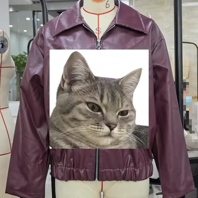 

Luxury Leather Fall Winter Coat Women's Faux Leather Jackets Vintage Long Sleeve Lapel Collar Zip Up Biker Jacket Outwear