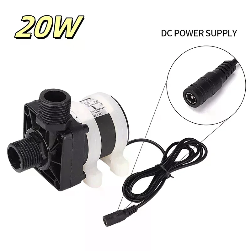 1Pcs DC 12V 24V IP68 Silent 4 Points Threaded Brushless Solar Motor Water Pump Water Heater Shower Floor Heating Booster Pumps