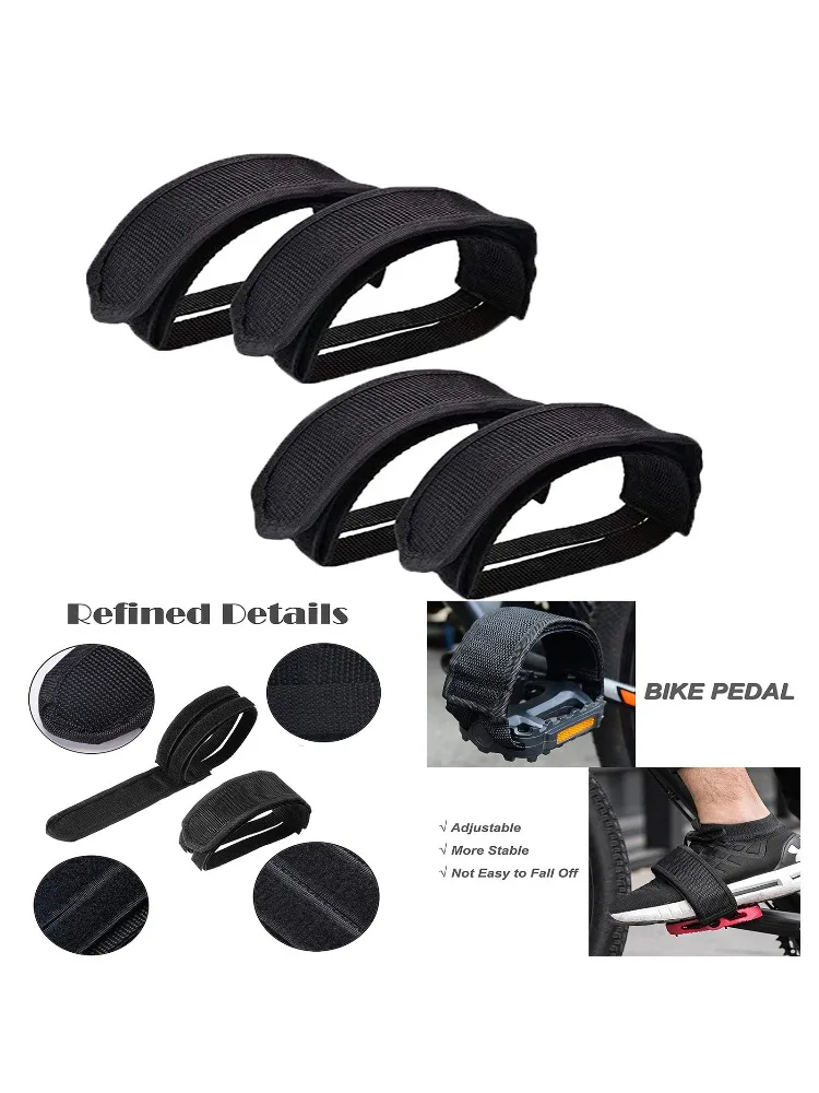 AliExpress 2pcs Bicycle Pedal Straps Nylon Toe Clip Foot Strap Belt Adhesive Soft Fixed Gear Pedal Band Feet Set Pedal Straps Bicycle Foot