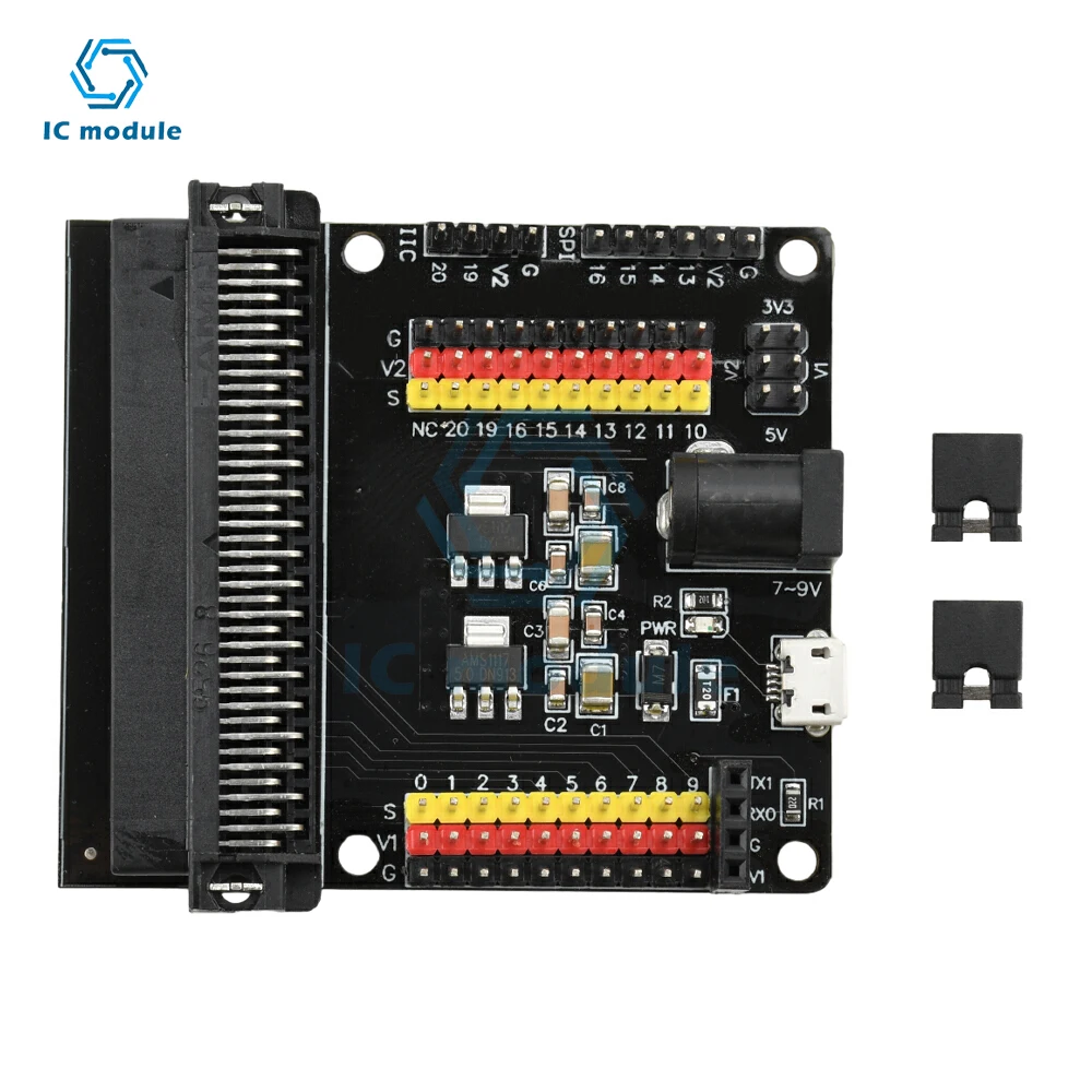 Модуль платы расширения датчика V2, совместимый с 3,3 В, 5 В, разработка программирования на Python, Micro USB/DC 5,5*2,1 мм