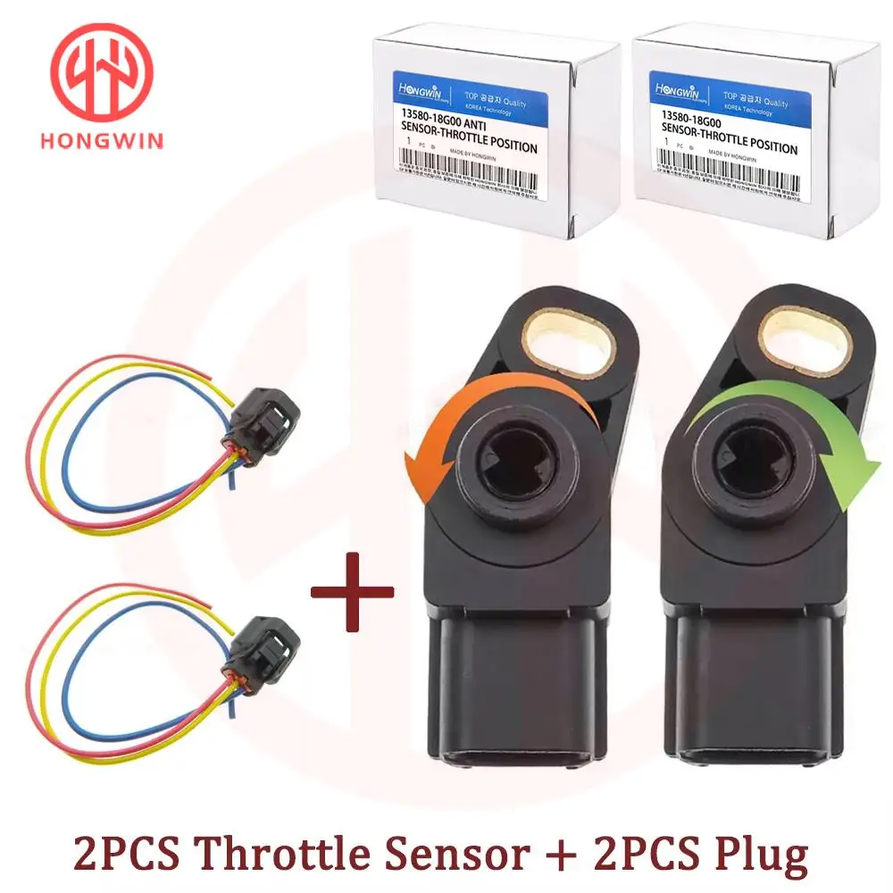 SET TPS Throttle Position Sensor 13580-18G00 A 13580-18G00 C with plug For Suzuki GSXR600 750 04-09 For Quadracer 450 LTR450
