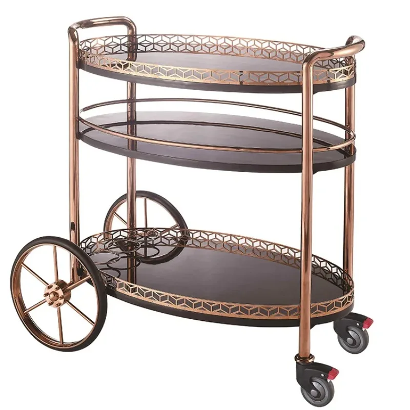 Three-story wine cart Hotel trolley Dessert cart