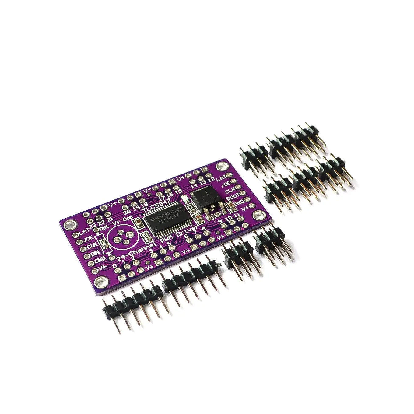 TLC5947 12-Bit 24-Kanal-PWM-LED-Treibermodul mit internem Oszillator 12 Bit 3-5,5 V