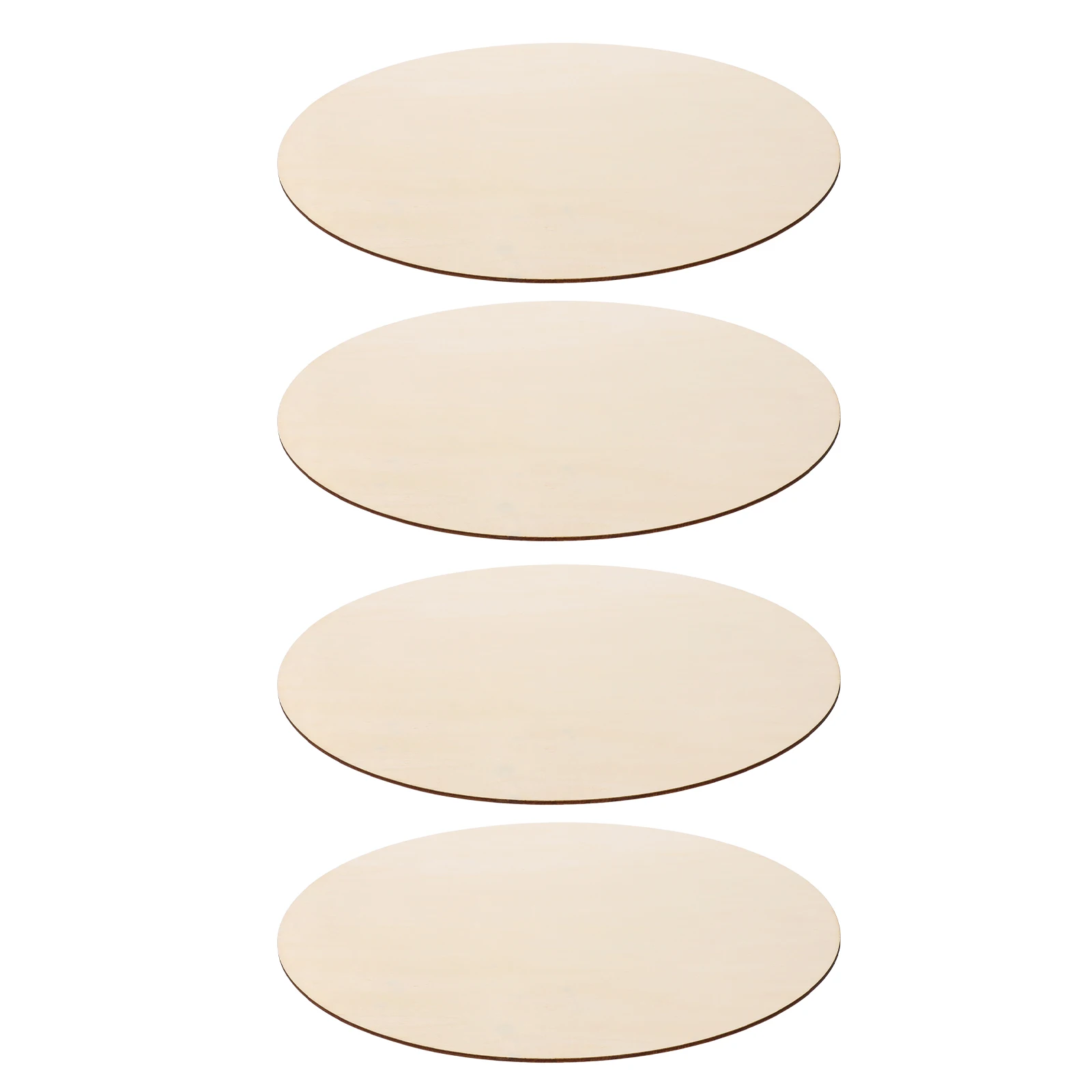 

4pcs Blackboard Door Sign Round Plaques Unfinished Slices Blank Wood Round Wooden Discs Craft Home Art Project Diy