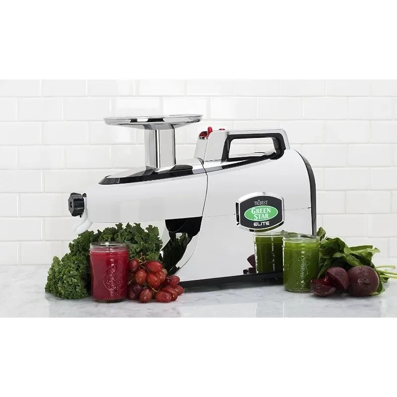 Tribest Greenstar GSE-5050/GSE-5010/GSE-5000 Elite Twin Gear Cold Press Slow Masticating Juicer (Chrome/Black/White)