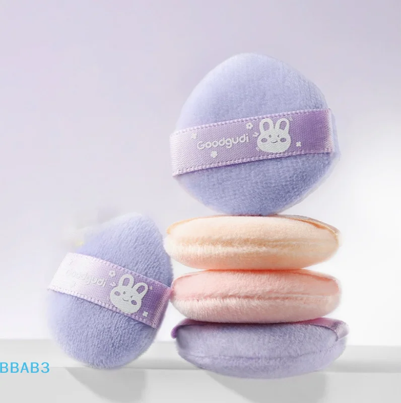 【B】4 pçs/caixa Mini pó facial fundação puff portátil macio cosméticos puff para aplicação de maquiagem ferramenta de beleza maquiagem essencial