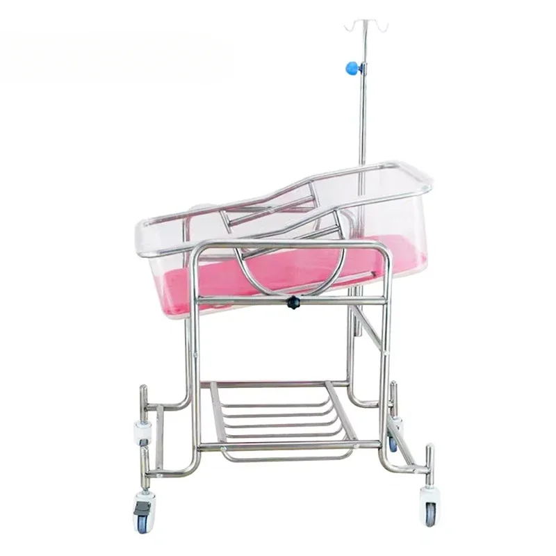 Stainless Steel Infant  Bed Newborn Pediatric Crib