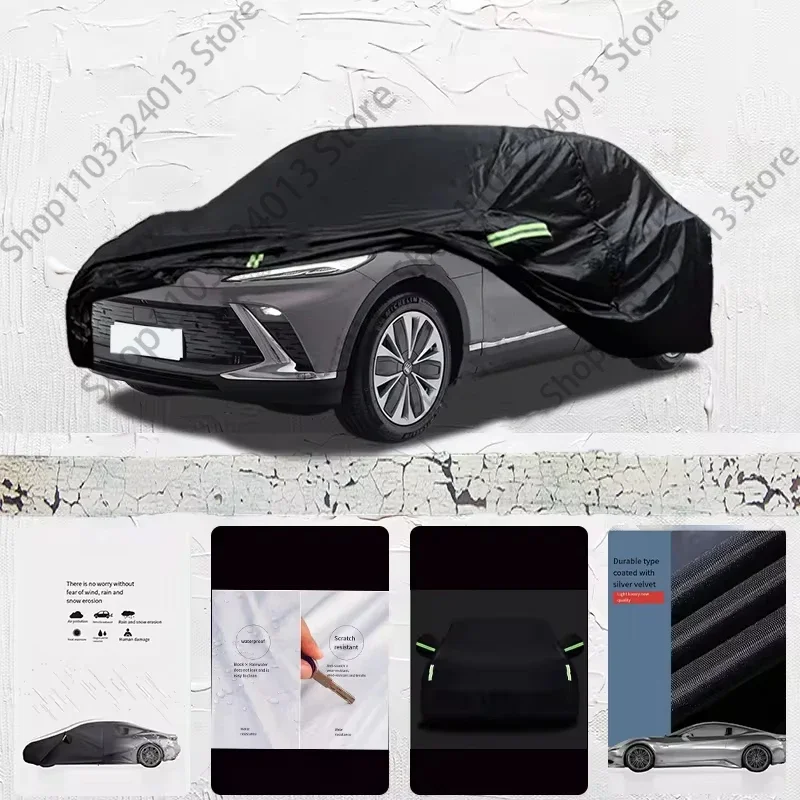 

For Buick E4 Exterior Car Cover Outdoor Protection Full Car Covers Waterproof Sunshade Anti UV Snow Cover Car cover Black