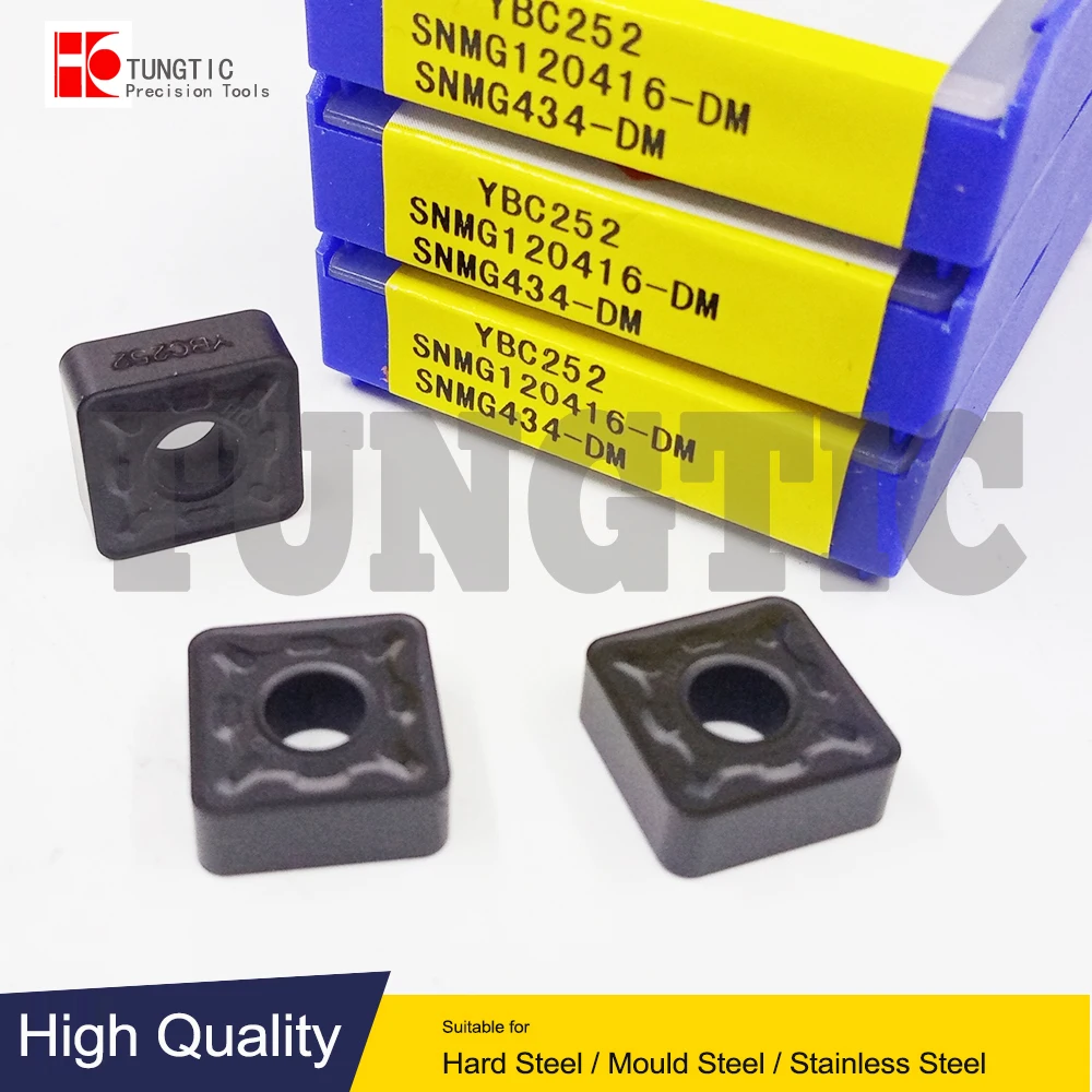 

SNMG120416-DM YBC252 Turning Inserts Carbide Cutter For CNC SNMG 120416-DM