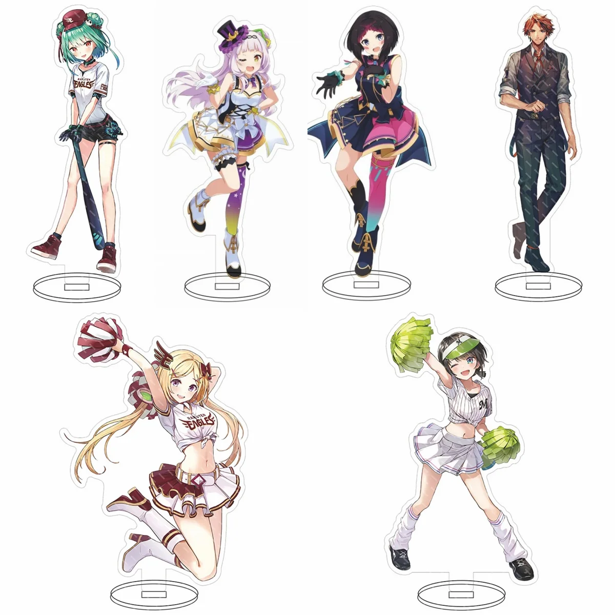 Hot Anime Hololive Figures Ninomae Ina'nis Gawr Gura La+ Darknesss Cosplay Acrylic Stand Model Fans Firend Gifts