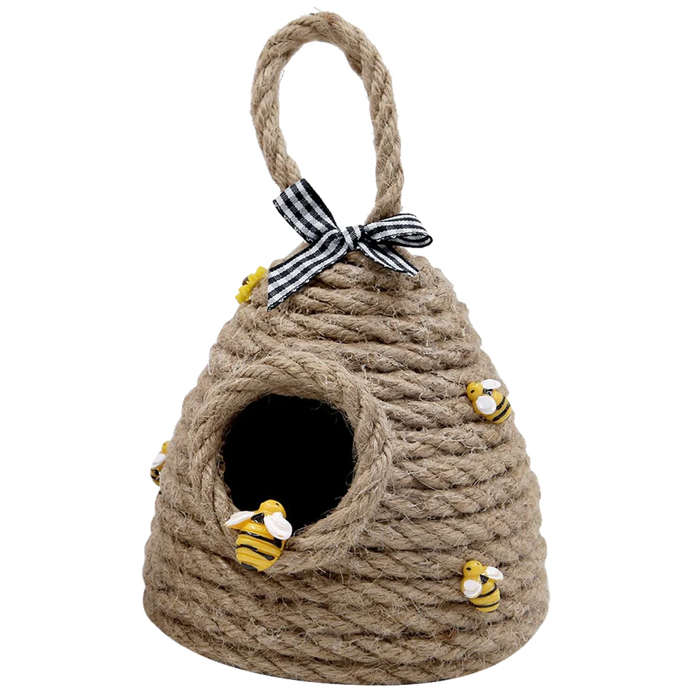 

Beehive Hanging Decor Woven Beehive Ornament Bedroom Living Room Garden Supplies Balcony Pendant Christmas Decoration Photo