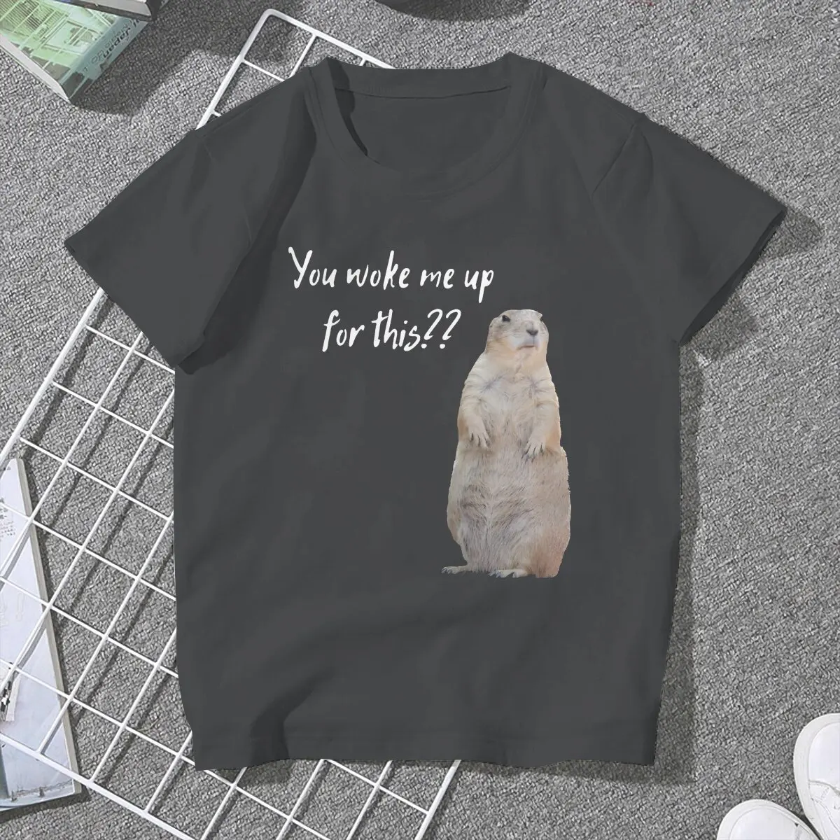 Woke Me Up Women Tshirts Groundhog Day Phil Rita Larry Candlemas Grunge Vintage Female Clothing  Cotton Graphic Tops