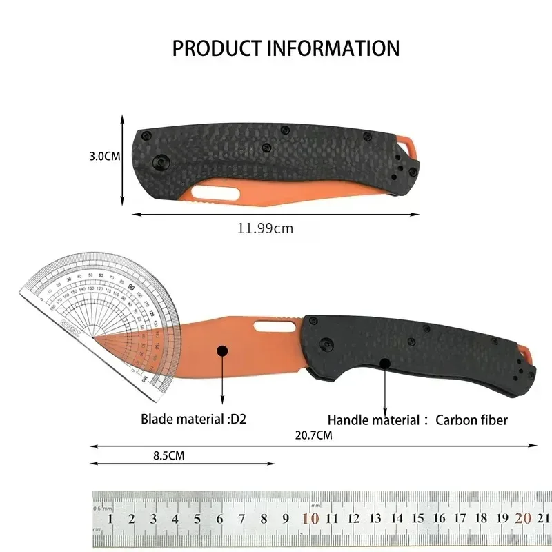 Cuchillo plegable BM 15535 CPM-154 balde edc cuchillos multiherramienta utilidad uso diario en casa corte al aire libre cuchillo táctico Bushcraft
