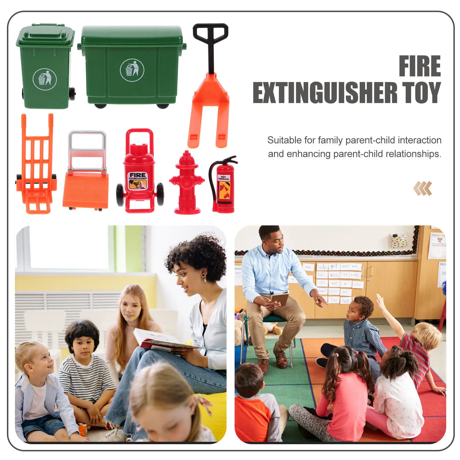 1Set Traffic Simulation Spray Extinguisher Educational Role Pretend Play Firefighter Accessories for Motor Skill