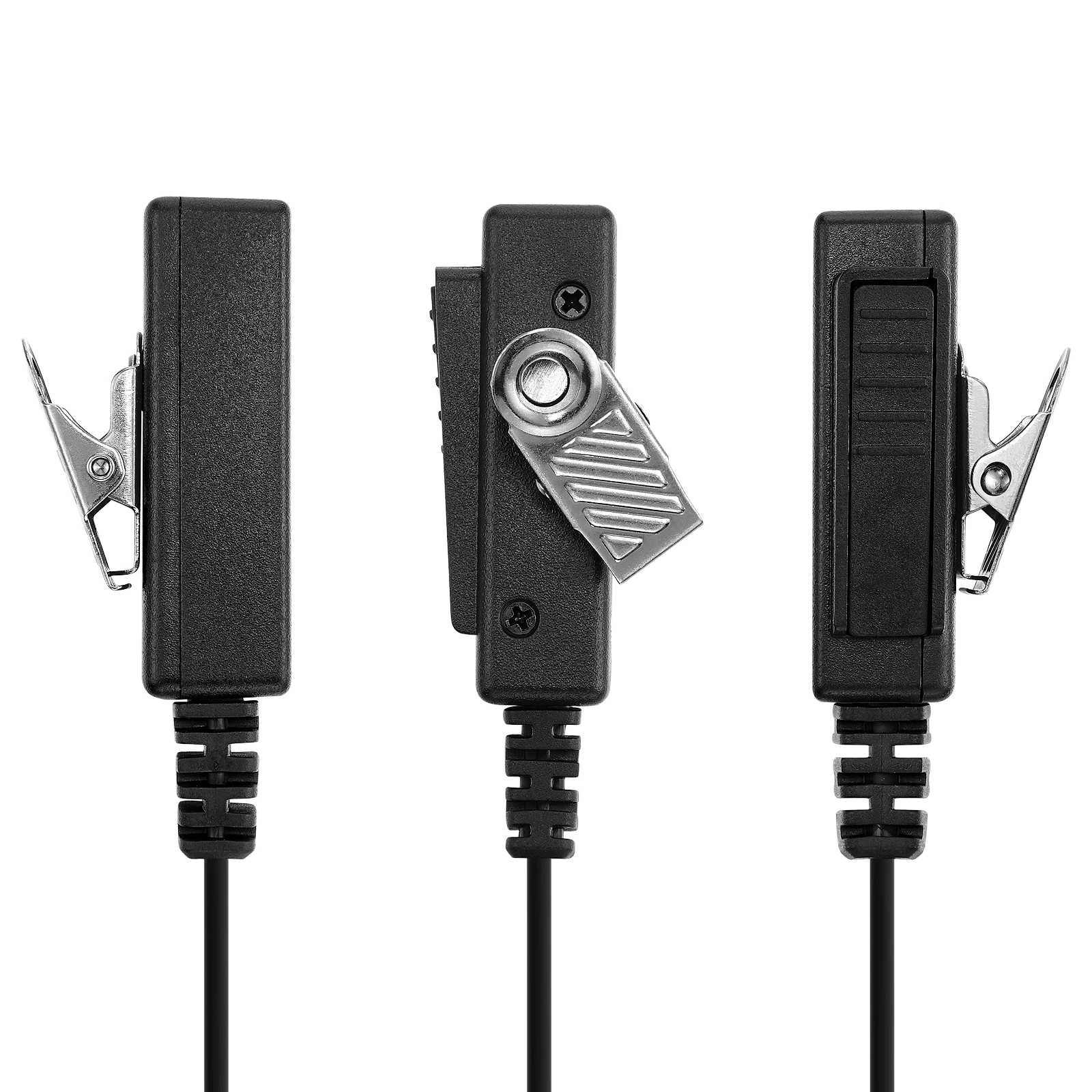 RISENKE Headset Earpiece, untuk Hytera PD502,PD562,TC500,TC508,TC518,TC580 Walkie Talkie 2 arah Radio dengan AcousticTube dan Mic PTT