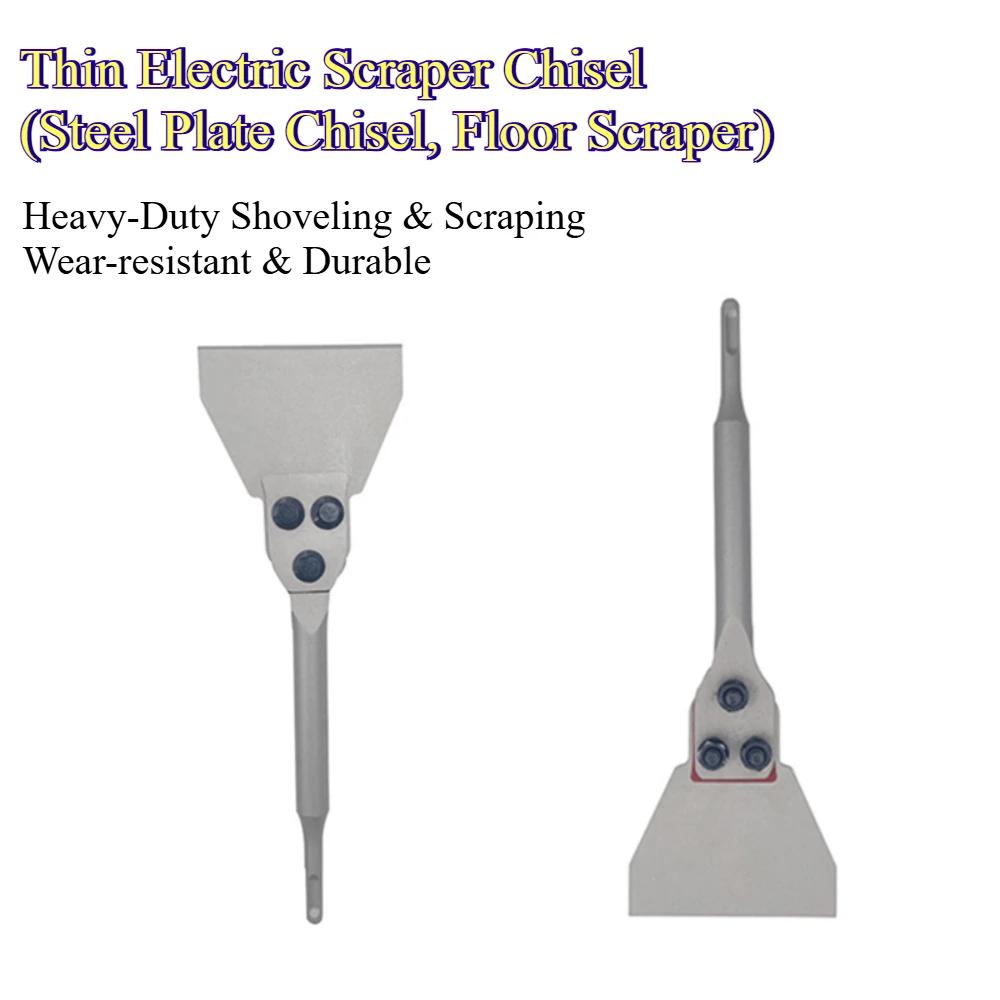 Heavy Duty Floor Scraper Chisel SDS Shank Electric Hammer Wide Chisel for Tile Concrete Wall Removal Woodworking Demolition Tool