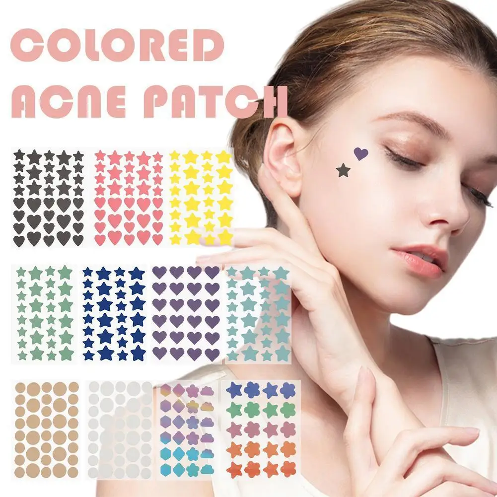 Autocollants Colorés Invisibles pour Enlever l'Acné, Soins de la Peau, Patch pour lèvent, Correcteur de Taches pour le Visage, Accessoires pour la Peau