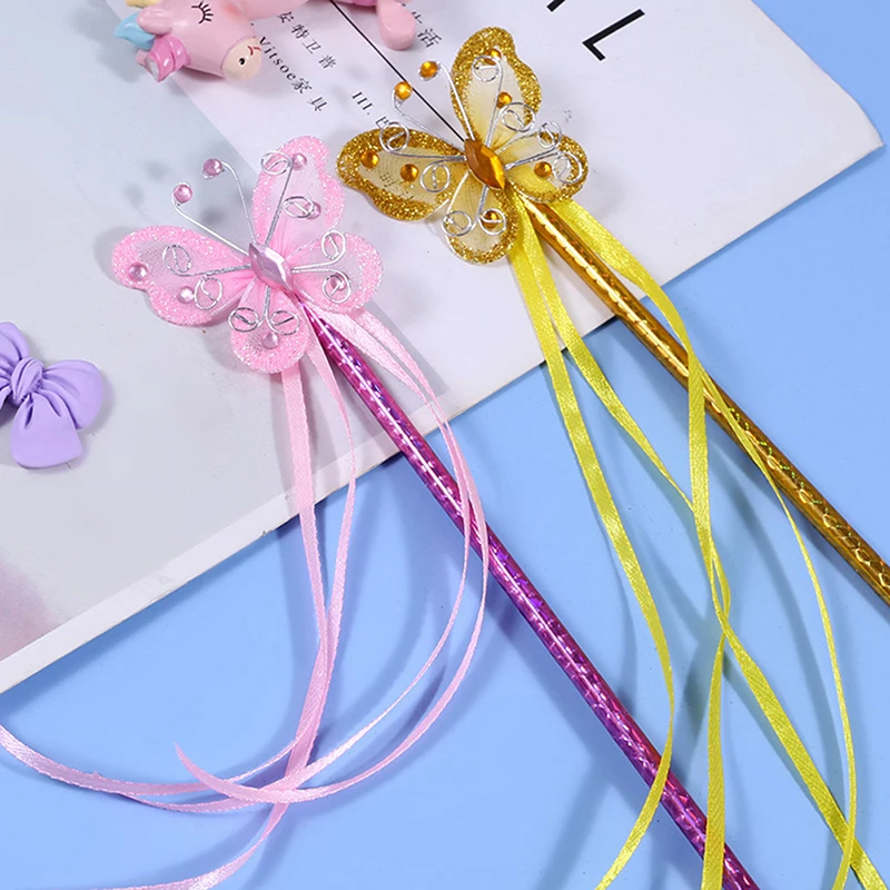 Party Halloween Princess Cosplay Props Cute Dreamlike Butterfly Five-pointed Star Fairy Wand Kids Magic Stick Girl Birthday Gift