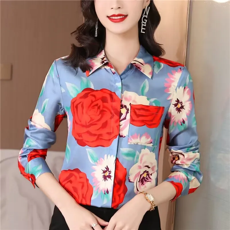 

Shirt WomenSpring New Fashion Stylish Youthful High-End Mulberry Silk To