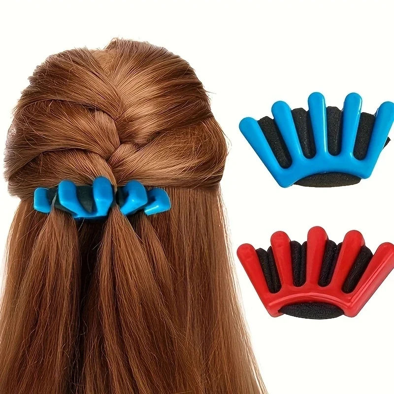 

Five finger Sponge Hair Braider Twist Styling Braid Tool Holder Clip