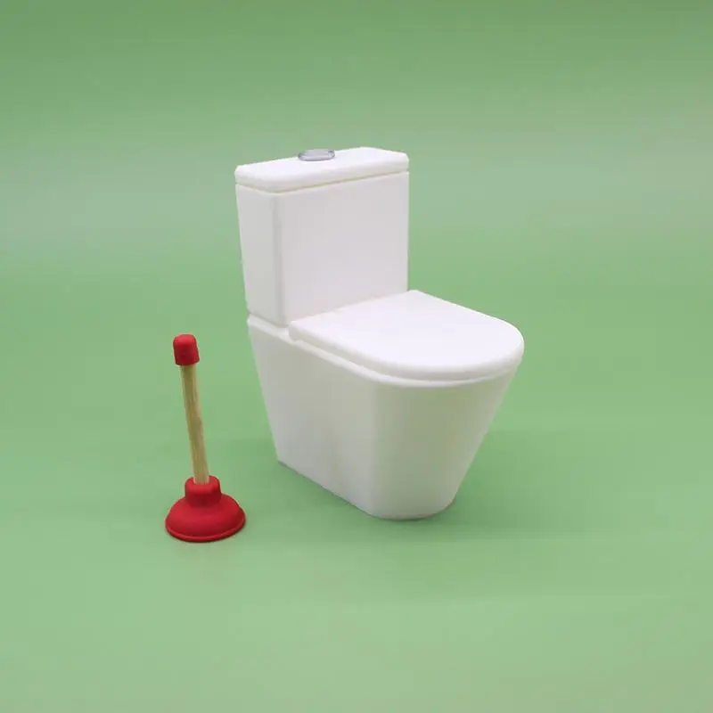 Poppenhuis Badkamer Wit Toilet Poppenhuis Miniatuur Baby Doe alsof Speelgoed Pop Accessoires Poppenhuis Simulatie Toiletbril Vintage