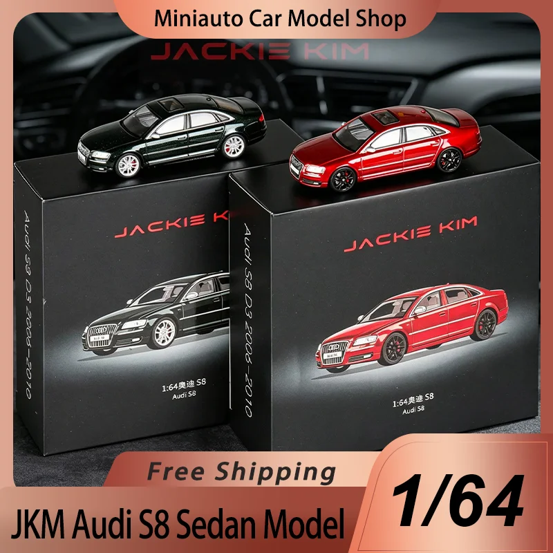 Nuevo PREVENTA Jkm Jackie Kim 1:64 Audi S8 Sedán, Modelo de Aleación Fundida a Presión, Negro Mate, Juguete de Coche Audi, Adorno para Niños, Regalo