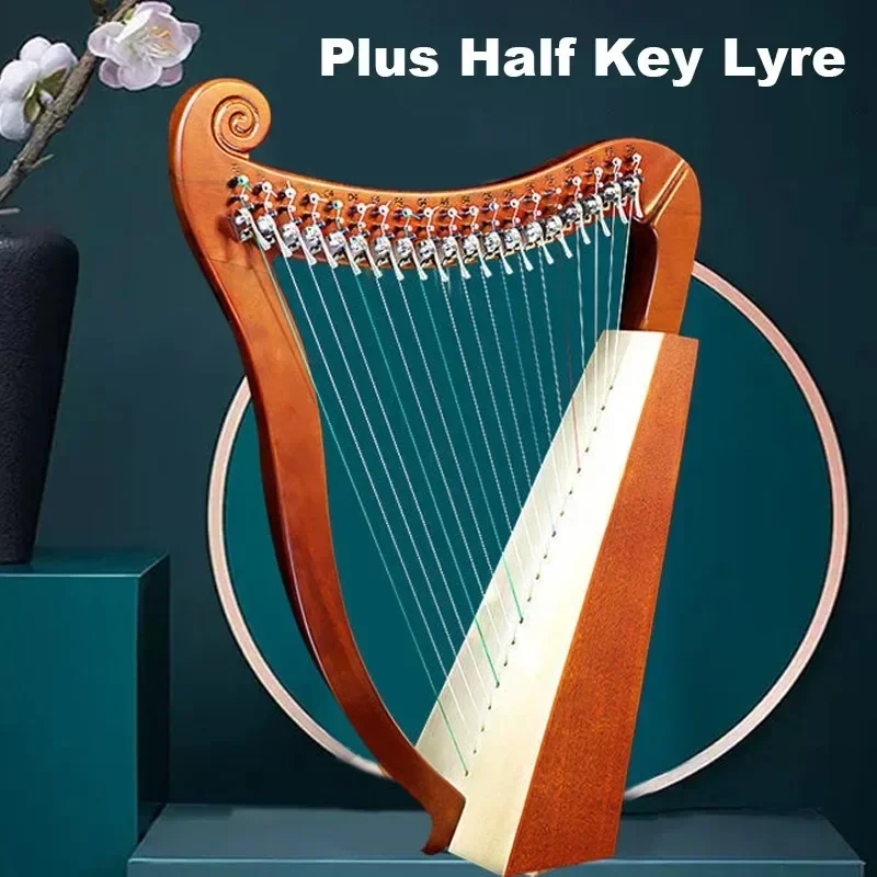 Harp 19 23 String Angelica Half Key Lyre Harp High Quality Mahogany Musical Instrument 19 23 String Lyre Harp Musical Instrument