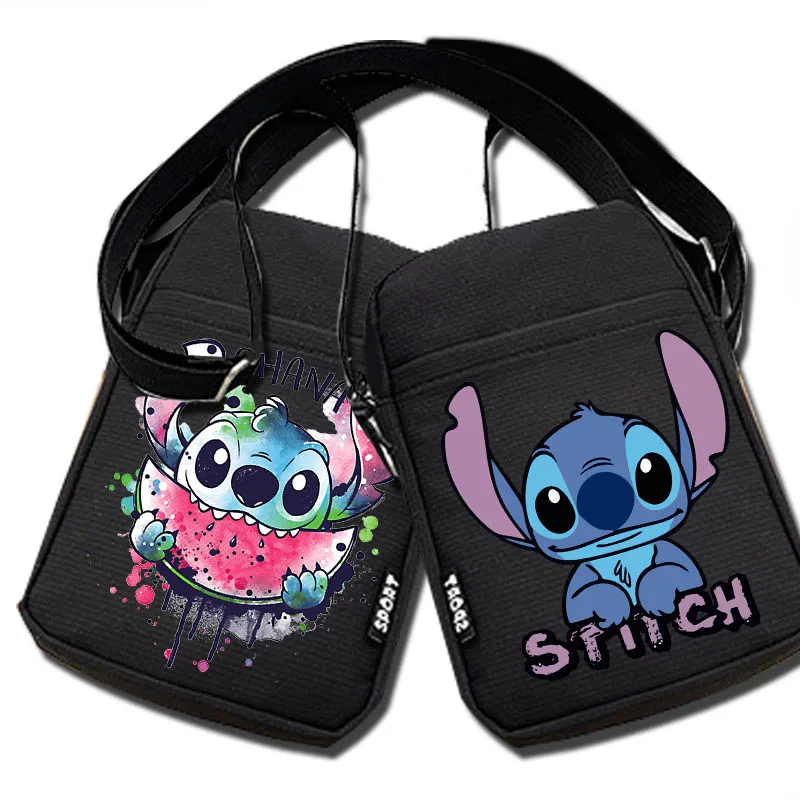 2024 Disney Lilo & Stitch Women Chest Bags Shoulder Bag Canvas Handbag Cute Outdoor Shopper Bag Crossbody Hand Bags Ladies Purse