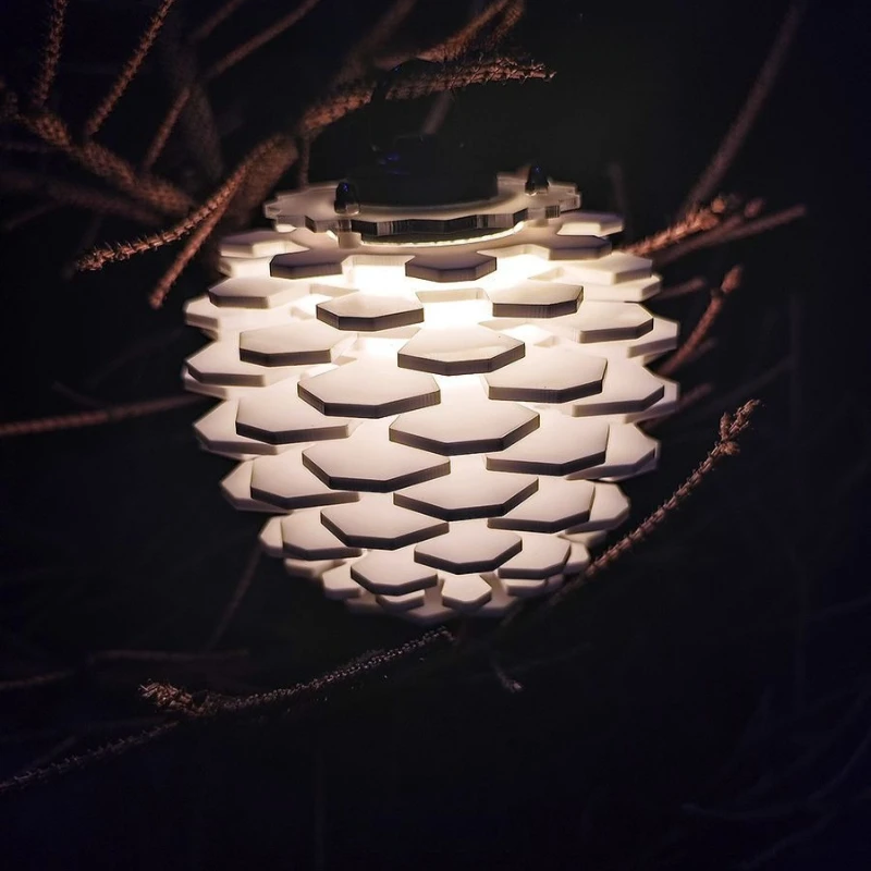 Creative Lampshades Pine Cone Shape Exquisite Lampshades Portable Atmosphere Camping Lamp Shade Modern Camp Outdoor Tools