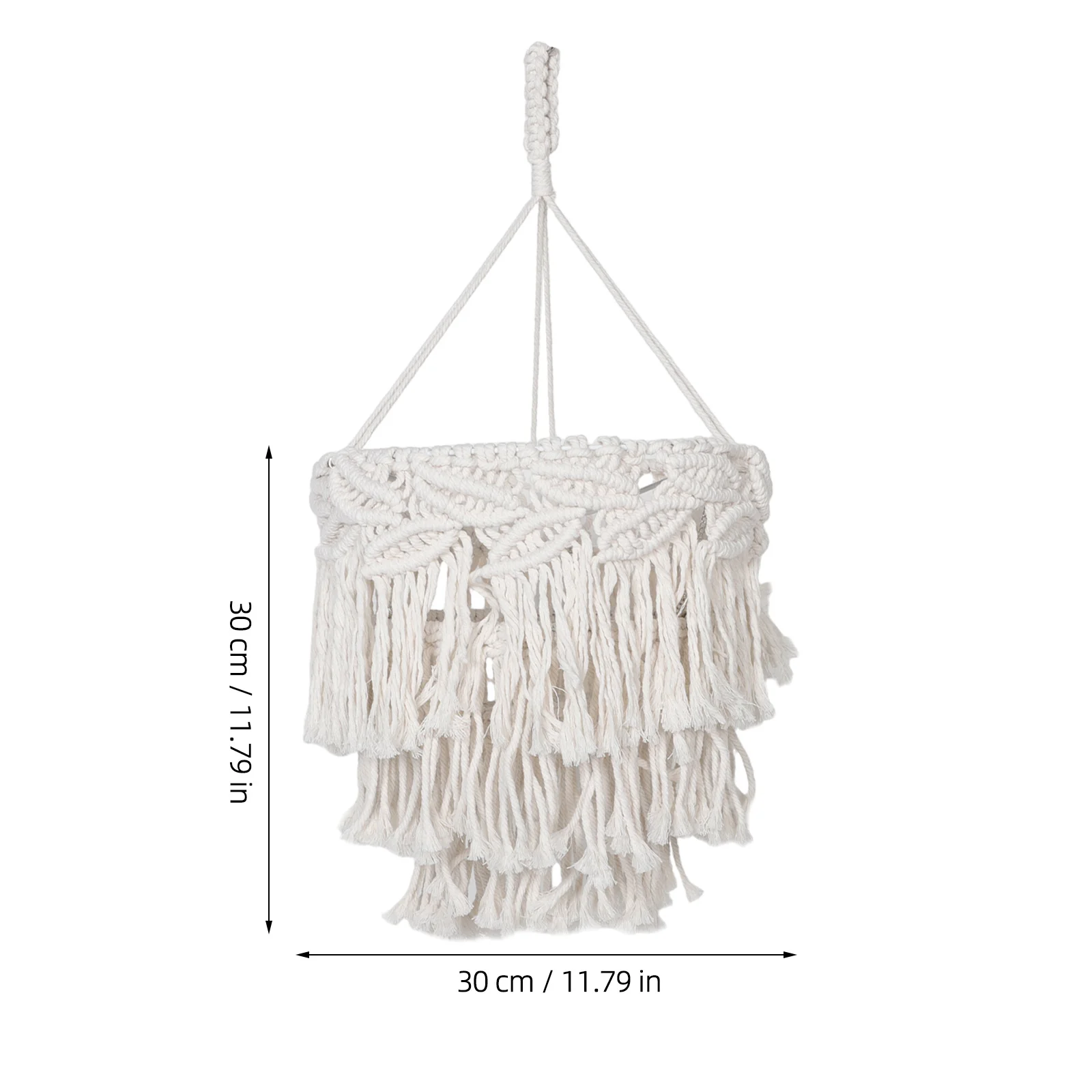 1 مجموعة بوهو مكرامية معلقة عاكس الضوء المنسوجة يدويا شرابة قلادة غطاء مصباح غطاء الشمال نمط غرفة المعيشة ضوء السقف التبعي