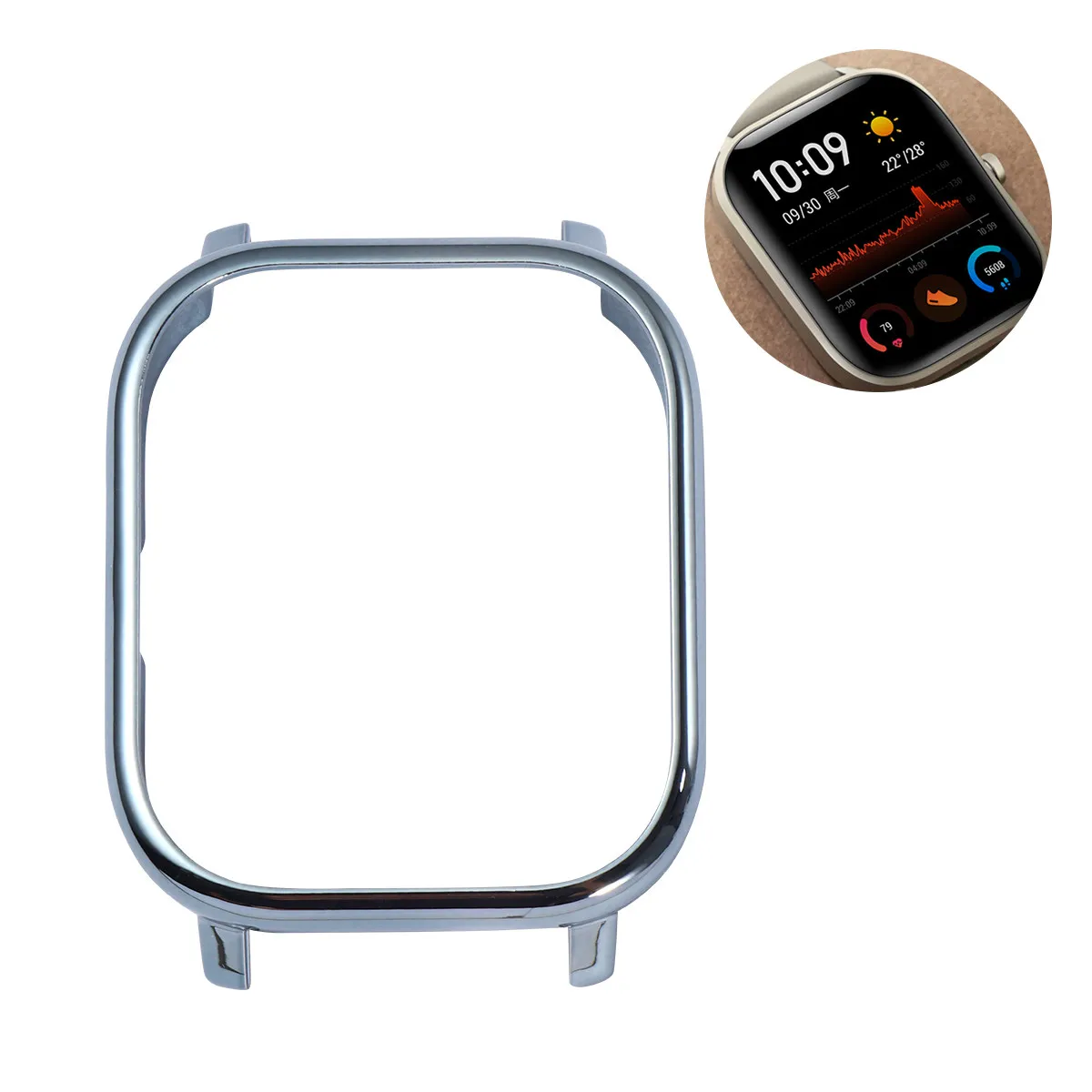 

Watch Protective Case Frame Pc Material Scratch-Resistant Protective Cover Compatible for Gts Smartwatch Lightweight Watch