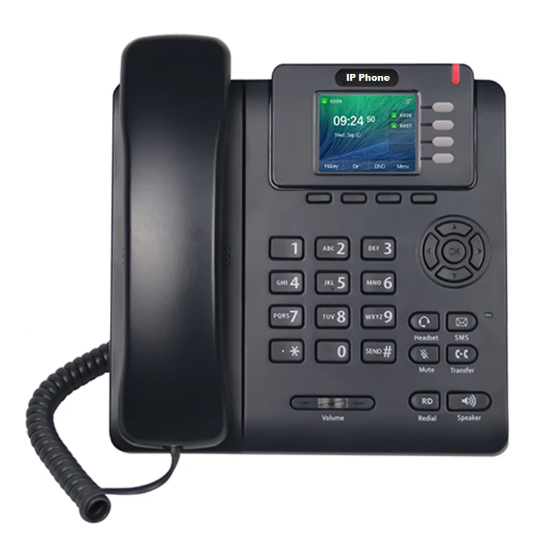 VoIP Phone with POE / SIP Phones 4 SIP lines / IP Desk Phones support Gigabit 1000M Ethernet for IP PBX Application