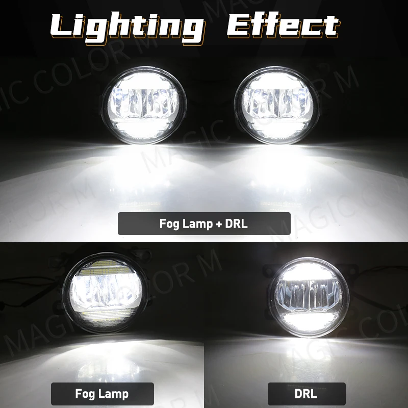 2w1 Samochodowe światła przeciwmgielne LED DRL do jazdy dziennej do Honda Accord CR-V Civic, Toyota Corolla Camry Prius, Nissan Almera 12V — zdjęcie 5