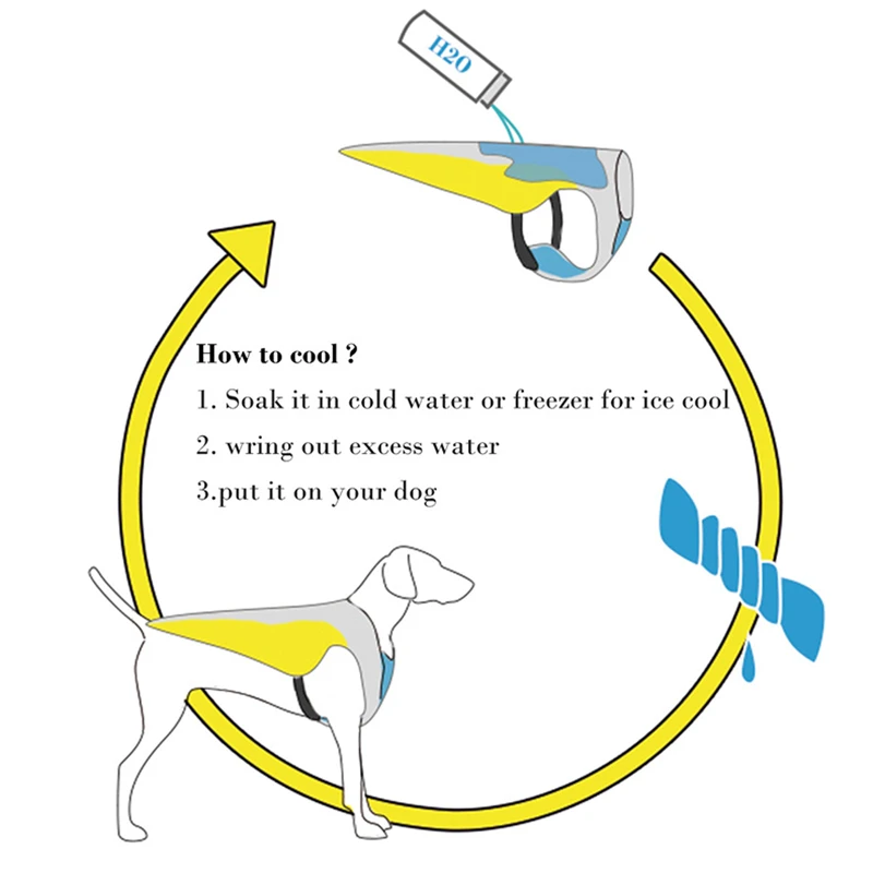 Reflective Dog Cooling Vest 4