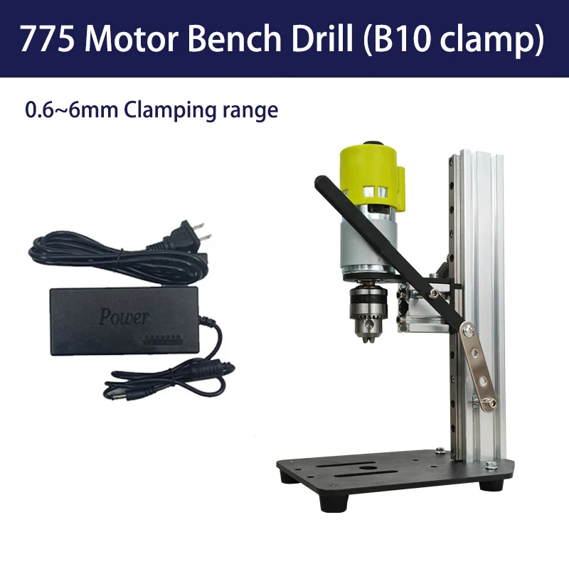 Desktop Micro DC Motor Table Bench Drill DIY Wood Plastic PCB Drilling Handmade Glass Phone Repair, Clock Repair, Birdcage