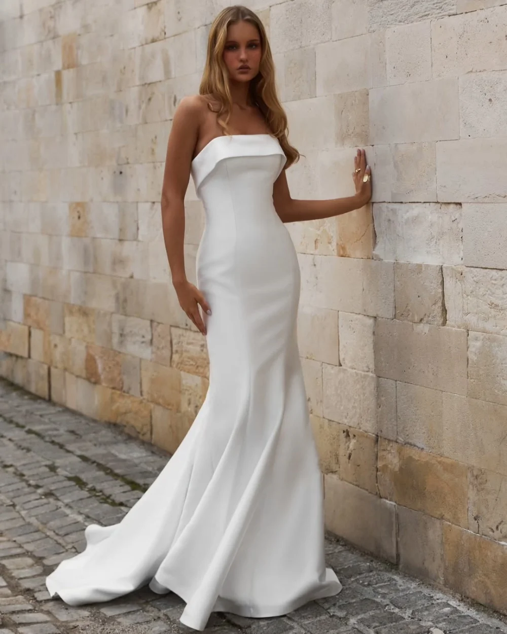 

Customized Modern Style Women Jersey Ruched Pleat Mermaid Evening Dresses Fashion Strapless Sleeveless Floor Lenght Prom Dresses