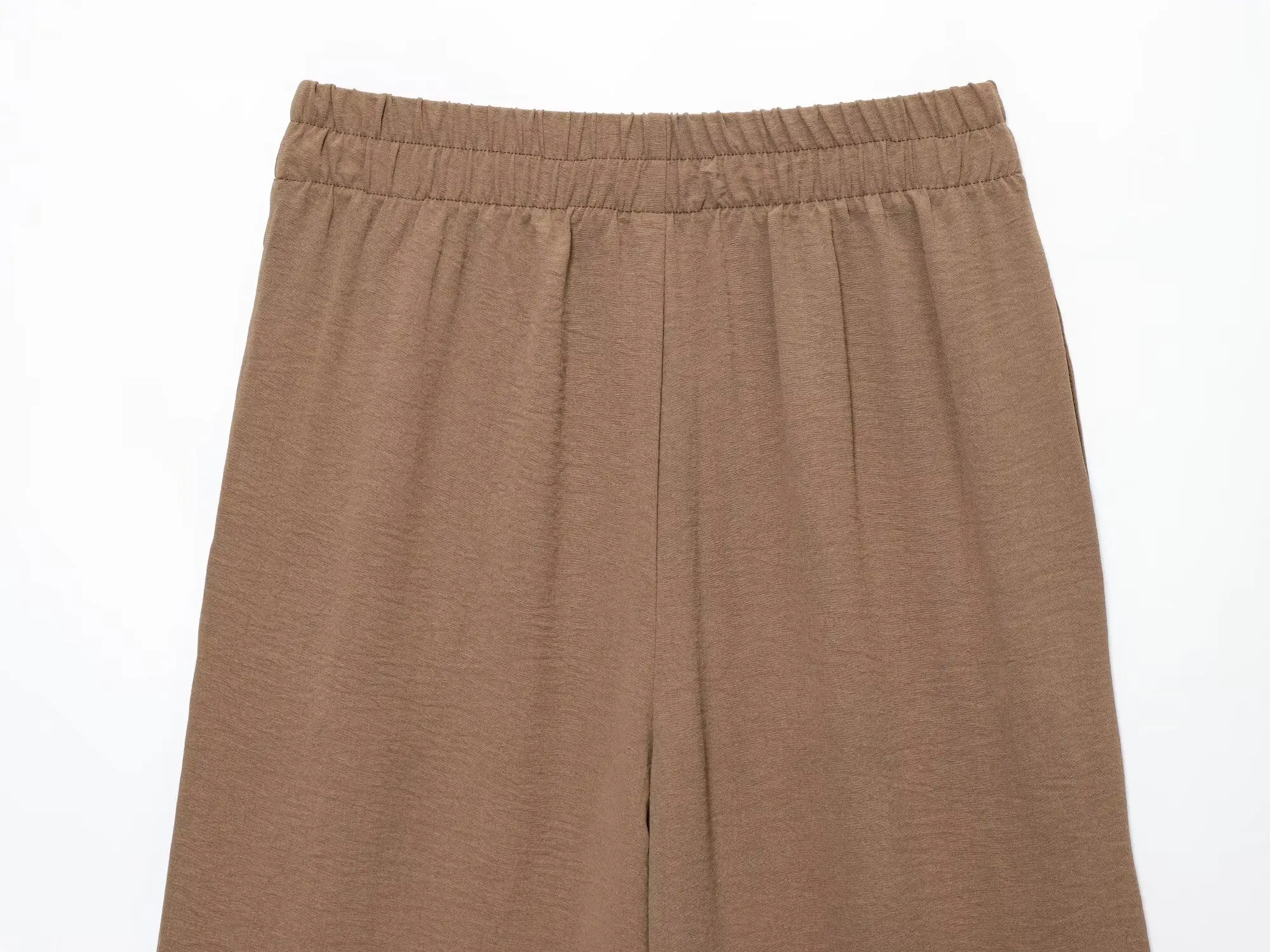 2 pièces ensemble décontracté à manches longues revers chemise taille élastique taille haute pantalon ensemble nouveau 2025 mode vacances d'été ample Mujer ensemble