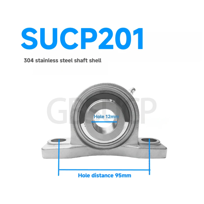 

Stainless steel external spherical vertical bearing SUCP201-SUCP213 - Vertical mounting bearing housing
