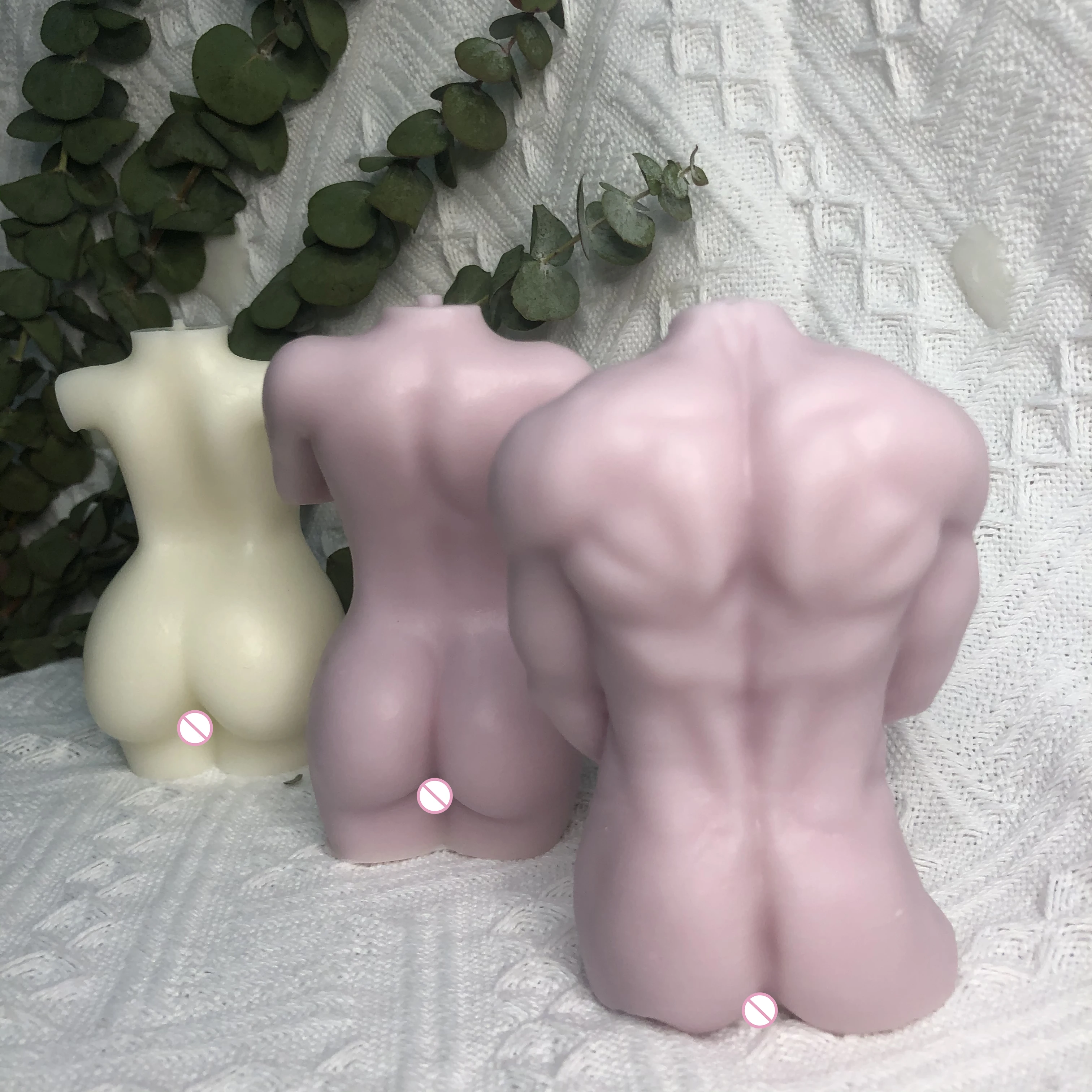 1pcs Human Body Silicone Mold DIY Candle Home Decoration Making Muscle Man Aromatherapy Candle Reusable Easy Release Mold