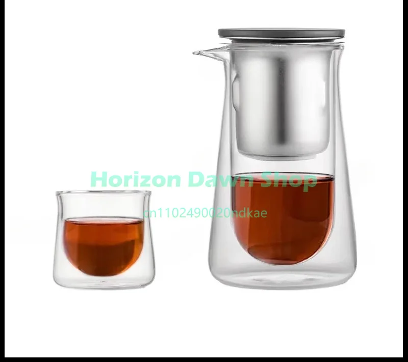 Tea Brewing Pot, Coffee Brewing Pot, Magnetic Elegant Cup Glass Bubble