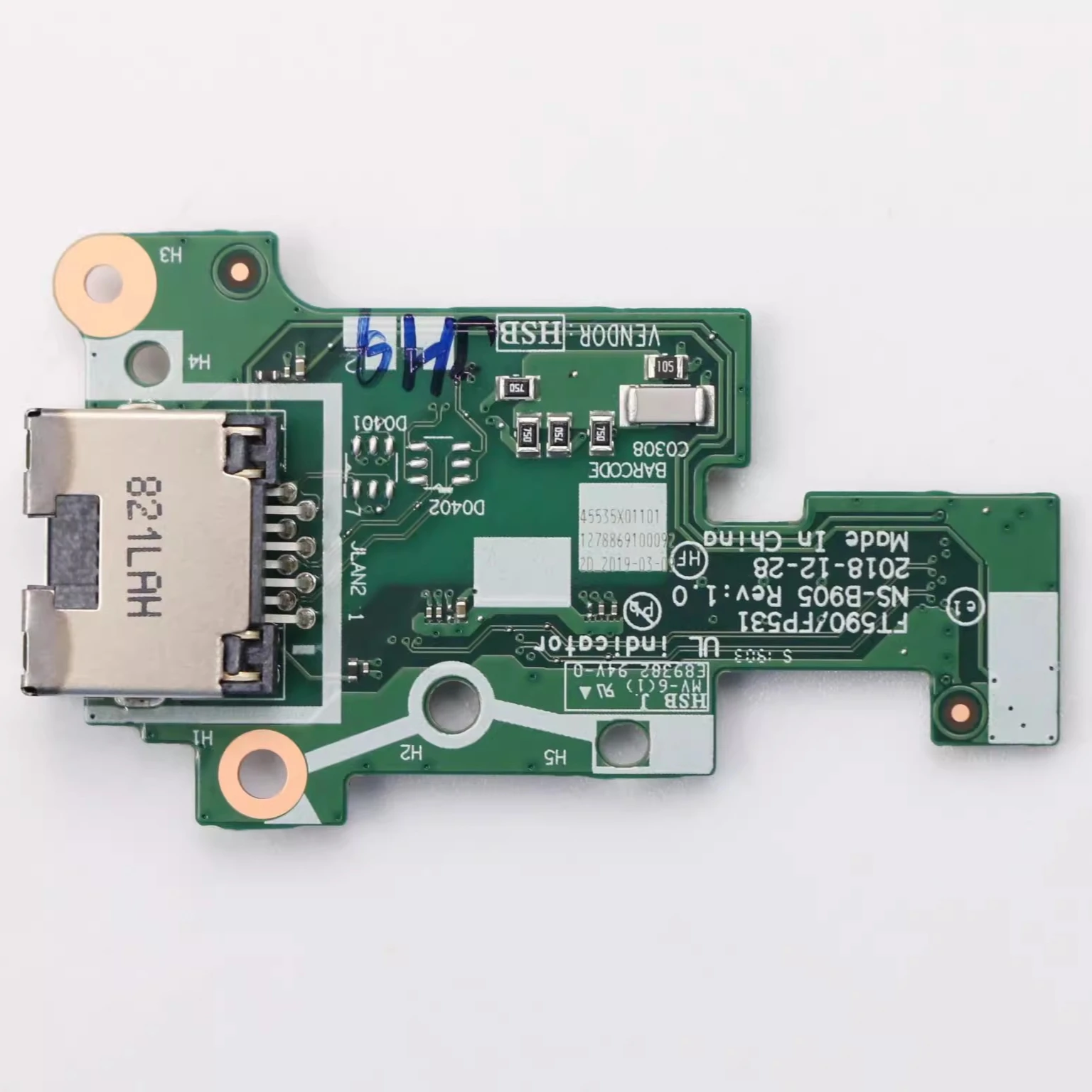 

For Lenovo T590 P53S T15 P15s Gen1 Gen2 network interface card Small board network cable interface 01YT388