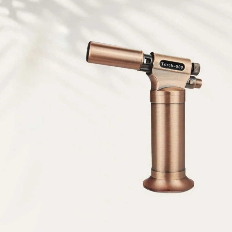 

New Brass Strong Windproof Metal Lighter Outdoor Barbecue Torch Ignition Gun Ignition Tool Moxibustion Cigar Lighter Men's Gift
