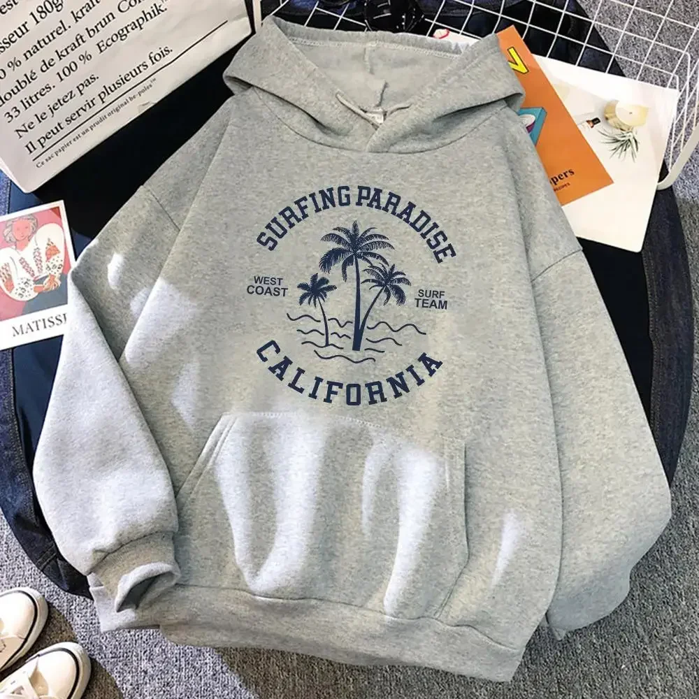 Female HoodiesSurfing Paradise West Coast California Sweatshirt  Hip Hop Hoodie Cartoons Loose Sportswears Autumn Women Hoody